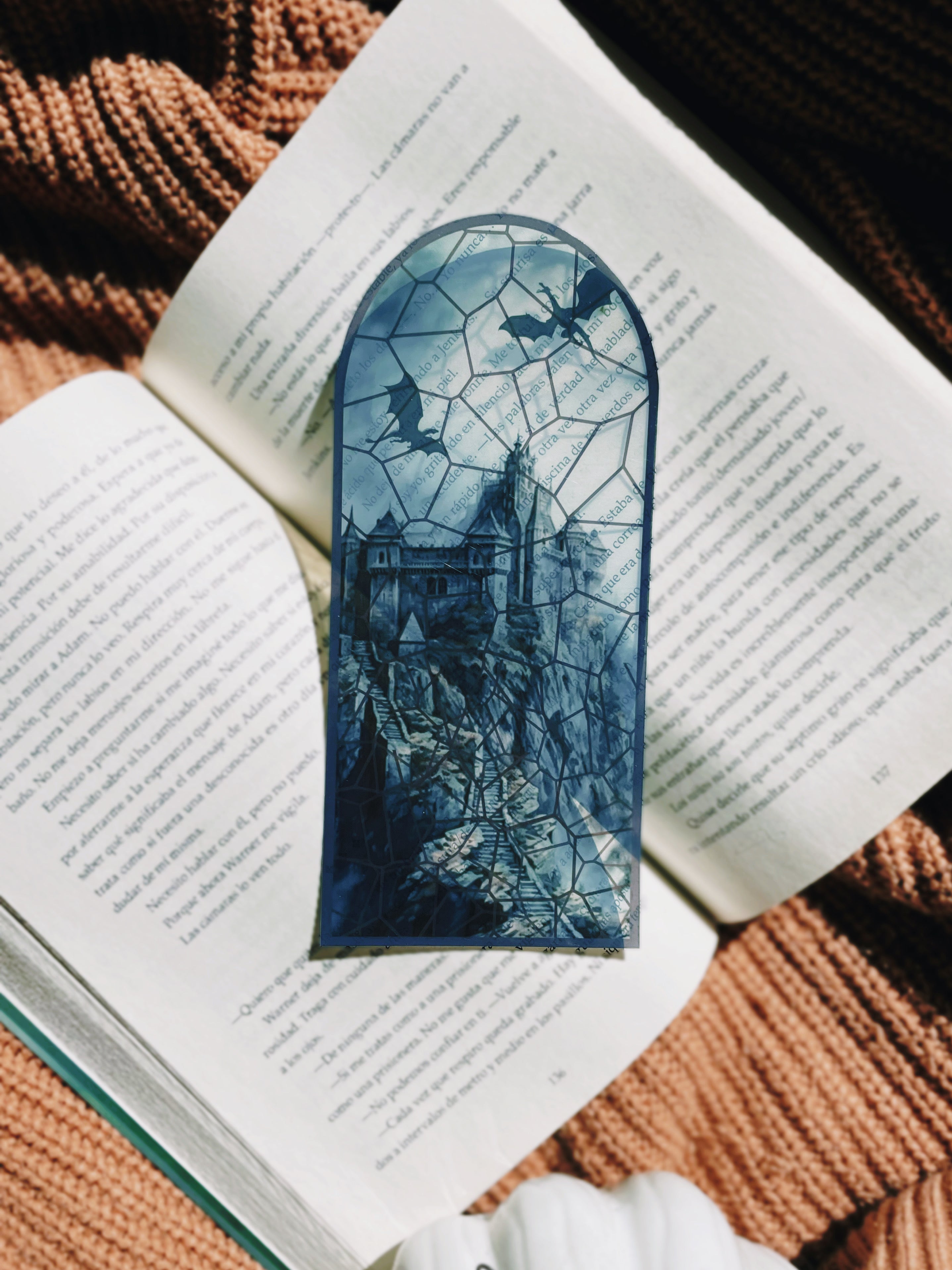 Marcapáginas vitral Alas de sangre