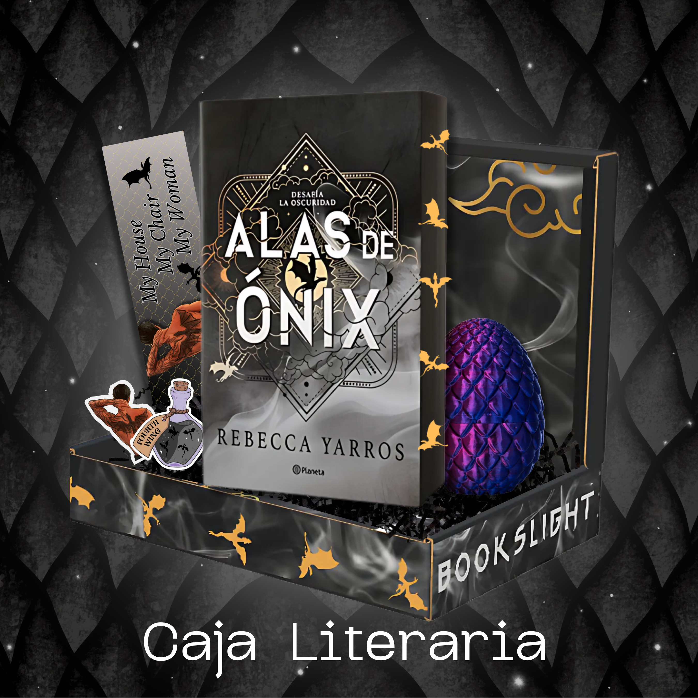 Caja literaria Alas de onix